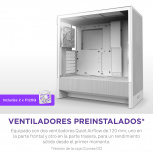 Gabinete NZXT H5 FLOW, Midi-Tower, ATX/EATX/Micro-ATX/Mini-ITX, USB 3.0, sin Fuente, 2 Ventiladores Instalados, Blanco image