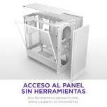 Gabinete NZXT H5 FLOW, Midi-Tower, ATX/EATX/Micro-ATX/Mini-ITX, USB 3.0, sin Fuente, 2 Ventiladores Instalados, Blanco image