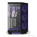 Gabinete NZXT H6 Flow RGB, Midi-Tower, ATX/Micro-ATX/Mini-ITX, USB 3.0, sin Fuente, 3 Ventiladores Instalados, Negro image