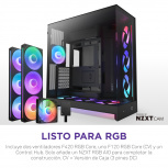 Gabinete NZXT H9 Flow RGB+, Midi-Tower, ATX/EATX/Micro-ATX/Mini-ITX, USB 3.0, sin Fuente, 7 Ventiladores Instalados, Negro image