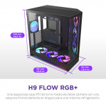 Gabinete NZXT H9 Flow RGB+, Midi-Tower, ATX/EATX/Micro-ATX/Mini-ITX, USB 3.0, sin Fuente, 7 Ventiladores Instalados, Negro image