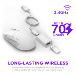 Mouse Gamer NZXT LIFT ELITE WIRELESS, Inalámbrico, Óptico, 26.000DPI, RF Inalámbrico, Blanco - Imagen adicional 3