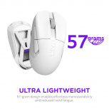 Mouse Gamer NZXT LIFT ELITE WIRELESS, Inalámbrico, Óptico, 26.000DPI, RF Inalámbrico, Blanco - Imagen adicional 1