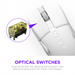 Mouse Gamer NZXT LIFT ELITE WIRELESS, Inalámbrico, Óptico, 26.000DPI, RF Inalámbrico, Blanco - Imagen adicional 4