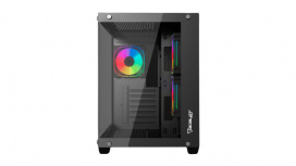 Gabinete Ocelot Gaming A-CUBE 1, Midi-Tower, ATX/Micro-ATX/Mini-ITX, USB 2.0/3.0, sin Fuente, 3 Ventiladores Instalados, Negro - Imagen adicional 1