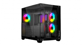 Gabinete Ocelot Gaming A-CUBE 1, Midi-Tower, ATX/Micro-ATX/Mini-ITX, USB 2.0/3.0, sin Fuente, 3 Ventiladores Instalados, Negro - Imagen adicional 4