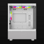 Gabinete Ocelot Gaming Glass EW7, Mini-Tower, Micro-ATX/Mini-ITX, USB 2.0/3.0, sin Fuente, 3 Ventiladores Instalados, Blanco image