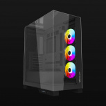 Gabinete Ocelot Gaming Glass Hunter 3, Mini-Tower, Micro-ATX/Mini-ITX, USB 2.0/3.0, sin Fuente, 3 Ventiladores Instalados, Negro - Imagen adicional 1