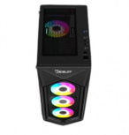 Gabinete Ocelot Gaming POLYGON-E5, Midi-Tower, ATX/Micro-ATX/Mini-ITX, USB 2.0/3.0, sin Fuente, 4 Ventiladores Instalados, Negro - Imagen adicional 2