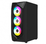 Gabinete Ocelot Gaming POLYGON-E5, Midi-Tower, ATX/Micro-ATX/Mini-ITX, USB 2.0/3.0, sin Fuente, 4 Ventiladores Instalados, Negro - Imagen adicional 4