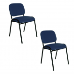 Offiho Silla ECOVISITA, Respaldo acolchado, Azul