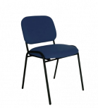 Offiho Silla ECOVISITA, Respaldo acolchado, Azul