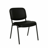 Offiho Silla ECOVISITA, Respaldo acolchado, Negro