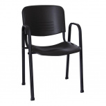 Offiho Silla NOVAISOCB-N, Respaldo duro, Negro