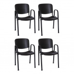 Offiho Silla NOVAISOCB, Respaldo duro, Negro