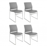 Offiho Silla Delta, Respaldo Duro, Gris