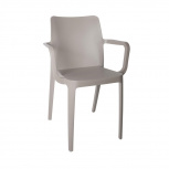 Offiho Silla SOLEIC, Respaldo duro, Beige
