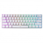 Teclado Gamer Otras K530W LED RGB 60%, Teclado Mecánico, Redragon Brown, Alámbrico, USB, Blanco, Español