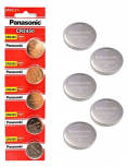 Panasonic Pila de Litio CR2450, 3V, 5 Piezas