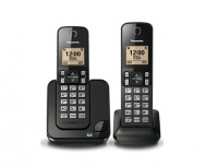 Panasonic Teléfono Inalámbrico DECT KX-TGC352MEB, 2 Auriculares, Altavoz, Negro