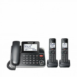 Panasonic Teléfono IP KX-TGF882 con Pantalla 1", Alámbrico, 3 Líneas, Altavoz, Negro