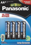 Panasonic Pila Zinc Carbon AA, 4 Piezas