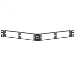Panduit Panel de Parcheo Angular 4 Adaptadores de Fibra Óptica, 1U, Negro