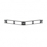 Panduit Panel de Parcheo Angular 4 Adaptadores de Fibra Óptica, 1U, Negro