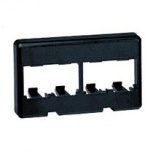 Panduit Placa para Mueble Modular, 4 Puertos MIni-Com, Negra