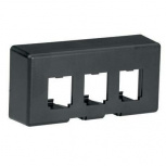 Panduit Placa Horizontal para Muebles CFFPE3BL, 3 Puertos, Negro