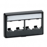 Panduit Placa para Mueble Modular 4 Puertos, Negro