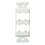 Panduit Marco para Placa Frontal, 4 Puertos Mini-Com, Blanco