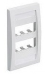 Panduit Placa Ejecutiva 6 Puertos en Ventanas Sencillas, Blanco