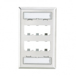 Panduit Placa de Pared Vertical CFPL6SY, Mini-Com, 6 Puertos, Acero Inoxidable