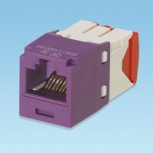 Panduit Jack de Red Cat5e de 8 Posiciones, RJ-45, Violeta