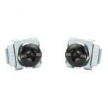 Panduit Tornillo con Tuerca Enjaulada M6, Negro, 100 Piezas