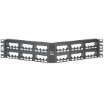 Parcheo Modular Cat6a, 48 Puertos, 2U, Negro - incluye Placa Trasera