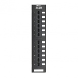 Panduit Panel de Parcheo Cat6, 12 Puertos, RJ-45, 1U, Negro