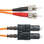 Panduit Cable Fibra Óptica Multimodo OM1 ST Macho - SC Macho, 1 Metro, Naranja