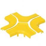 Panduit Tapa Cruzada de 4 Vias FiberRunner, Amarillo