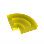Panduit Ángulo Recto para Canaleta FiberRunner 12x4, Amarillo, 1 Pieza