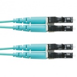 Panduit Cable Fibra Óptica OM3 de 2 Fibras LC Duplex - LC Duplex, OFNR, 50/125, 10Gig, 3 Metros, Turquesa