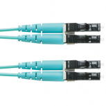 Panduit Cable Fibra Óptica OM3 de 2 Fibras LC Duplex - LC Duplex, OFNR, 50/125, 10Gig, 50cm, Turquesa