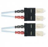 Panduit Cable Fibra Óptica Multimodo OM4 SC Macho -  SC Macho, 3 Metros, Turquesa