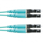 Panduit Cable Fibra Óptica OM4 Dúplex LC Macho - LC Macho, 20 Metros, Turquesa