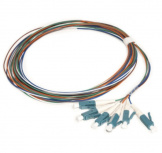 Panduit Cable Fibra Óptica Multimodo OM4 6x LC Macho, Núcleo 125µm, Cubierta 900µm, 1 Metro, Multicolor