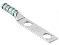 Panduit Terminal para Cable LCC6-12-L, 2 Orificios 1/2", Plata