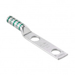 Panduit Terminal de Barril LCC6-14A-L, 2 Orificios 1/4", Plata