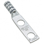 Panduit Terminal de Barril LCD4-14A-L, 2 Orificios 1/4" Plata