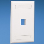 Panduit Placa de Pared 1 Puerto NetKey, Marfil